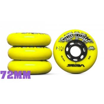 SEBA STREET INVADER WHEEL YELLOW 72mm (x4)